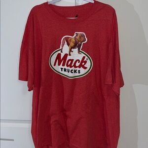 New Mack Trucks Big Bulldog Trucker Dealer Soft Red Tee T shirt-3XL NWOT